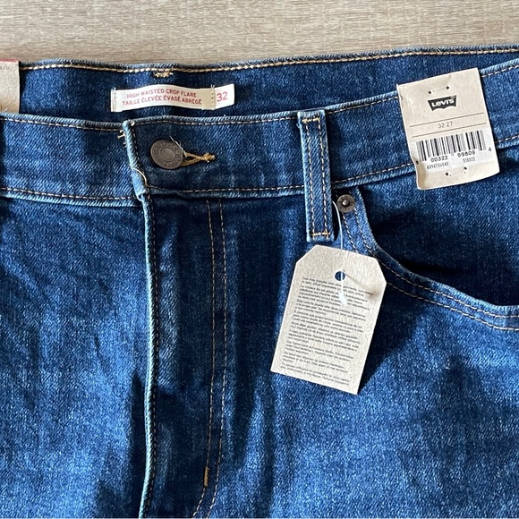 LEVI’S HIGH RISE CROPPED FLARE WOMEN'S JEANS Sz 32 27 NWT - Picture 5 of 8